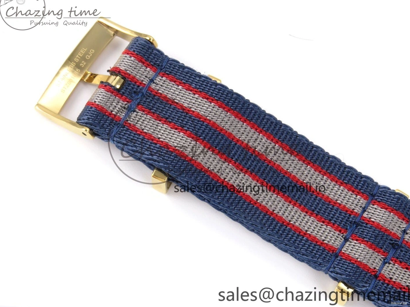 0408 Seamaster 300m Diver YG OMF 1:1 Best Edition Blue Orange Ceramic White Dial on Blue Nato Strap A Colorful 7704